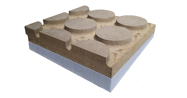 Pavimento radiante sopraelevato in cementolegno e polistirene estruso BetonRadiant Styr XPS